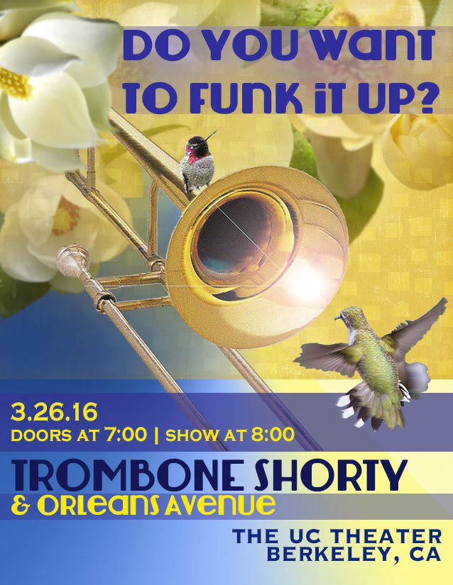 Trombone Shorty concert poster